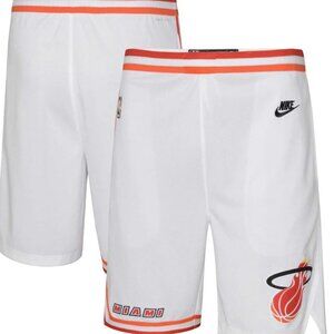 Miami Heat Nike Youth XL Hardwood Classics Swingman Shorts - White